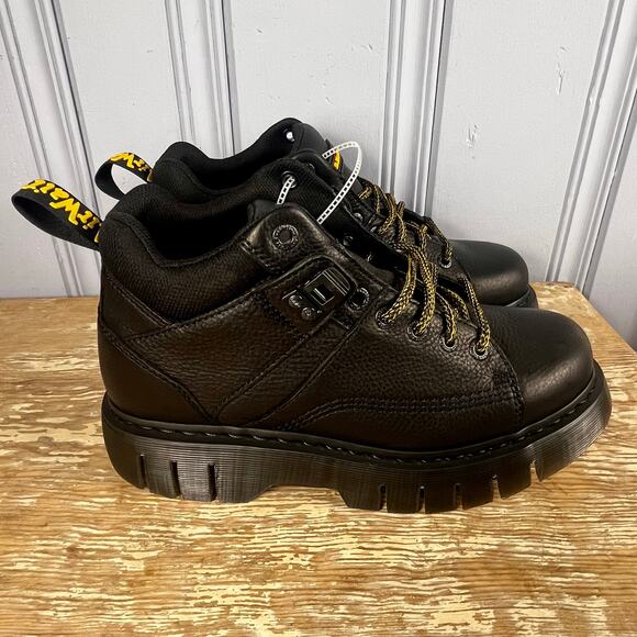 Doctor Doc Martens NEW Leather Mens 12 Woodard Grizzly
Black Hiker/Work Boots - Picture 4 of 11